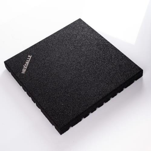 Lot de 40 dalles de sport intérieur HEXDALLE® HAI – 25 mm – Noir – 10 m²
