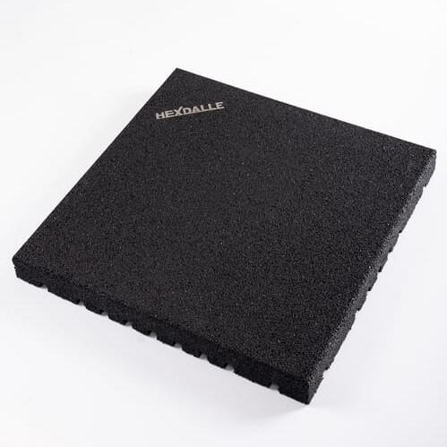 Lot de 40 dalles de sport intérieur HEXDALLE® HAI – 25 mm – Noir – 10 m²