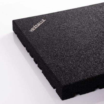 Lot de 40 dalles de sport intérieur HEXDALLE® HAI – 25 mm – Noir – 10 m²