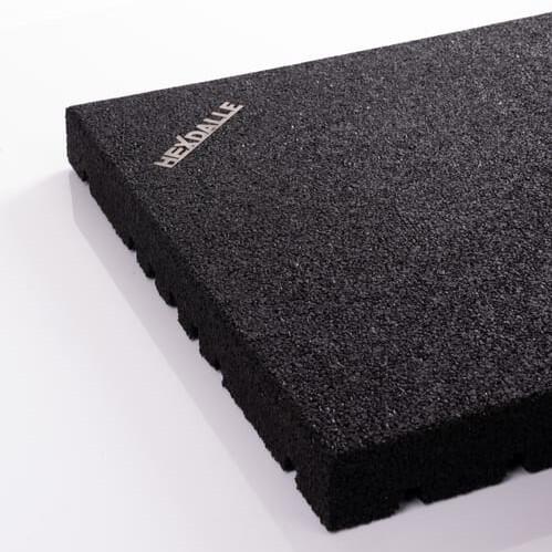 Lot de 40 dalles de sport intérieur HEXDALLE® HAI – 25 mm – Noir – 10 m²