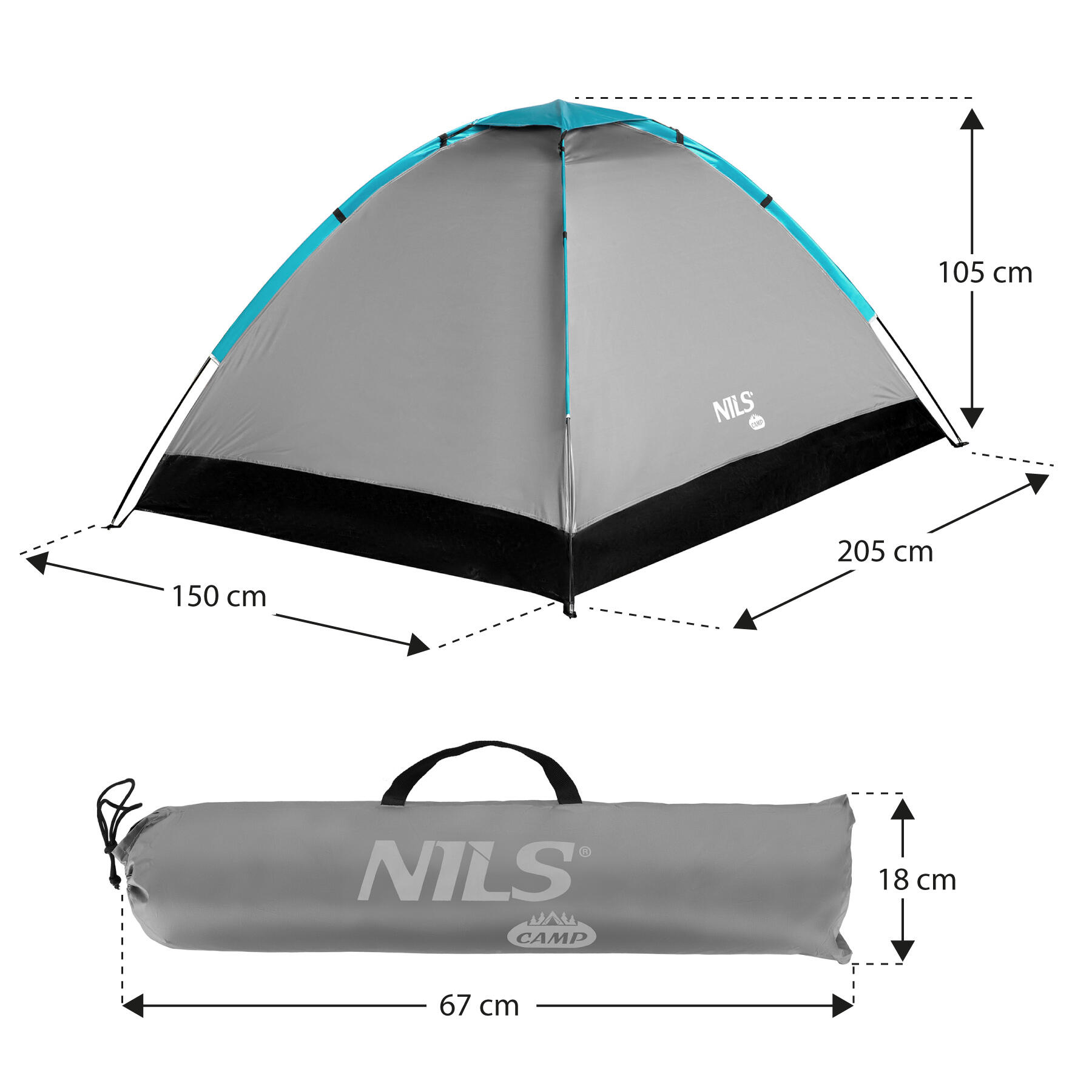 Namiot kempingowy dwuosobowy NC3021  Nils Camp 4/7