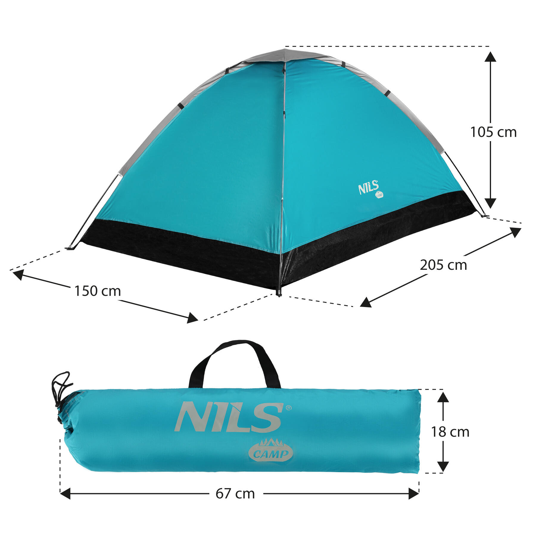 Campingzelt 2 Personen NILS CAMP NC3021 2/7