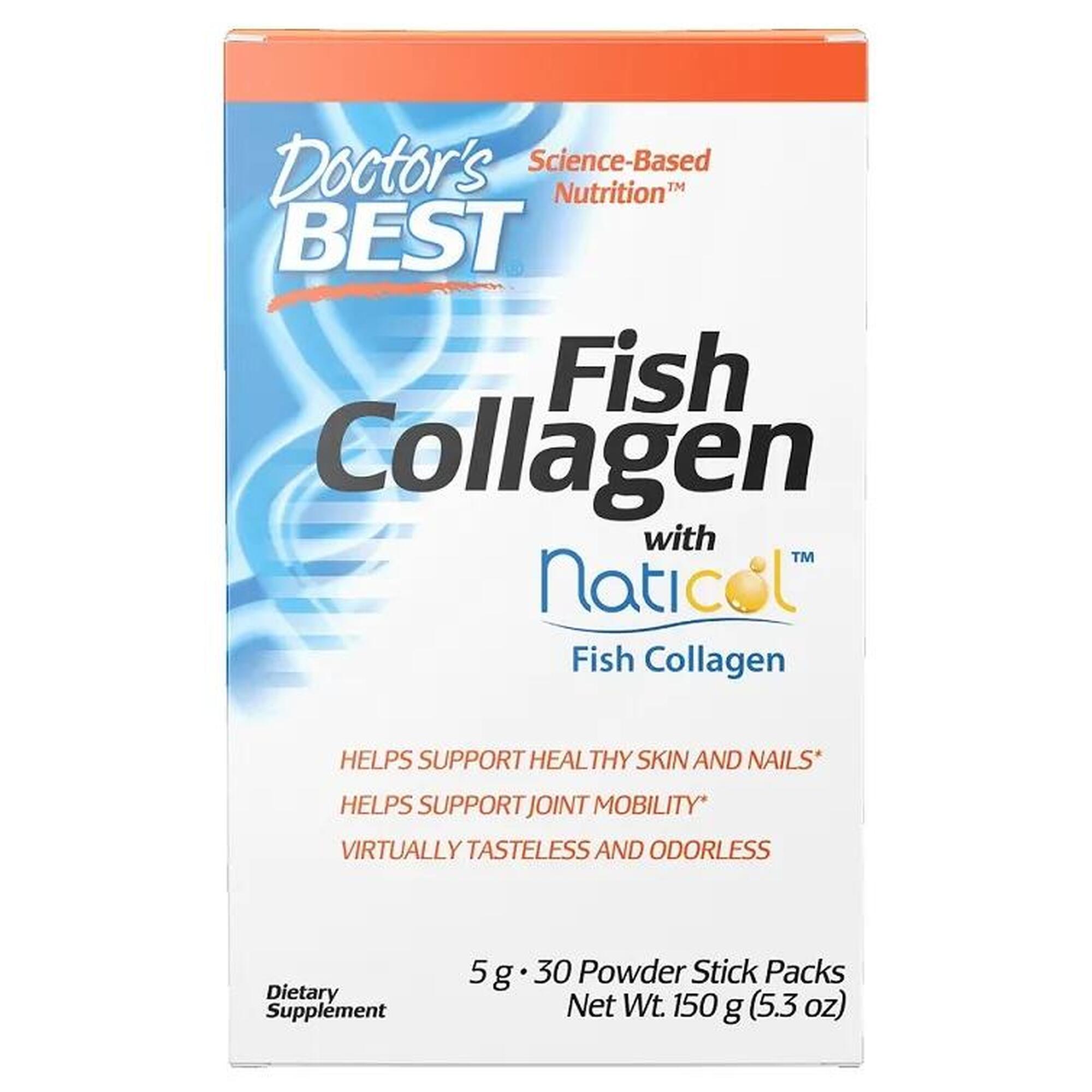 Kolagen Rybny Doctor's Best 30 szt. sproszkowanych pałeczek