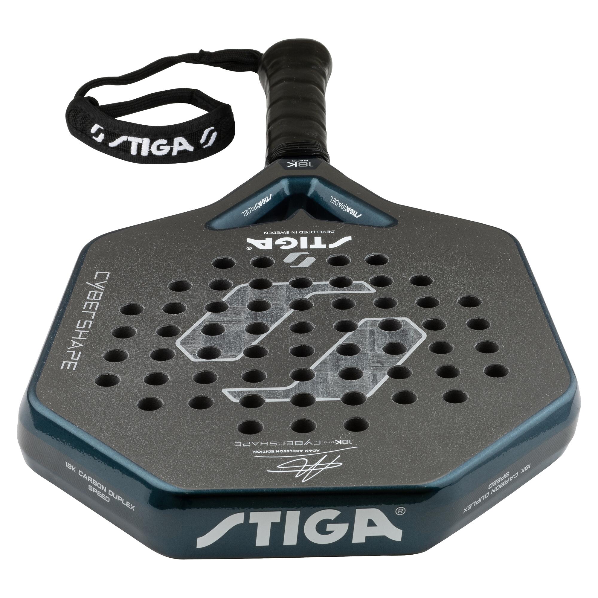 STIGA Raquete Padel Cybershape 18K Hard Adam Axelsson Edition 5/6