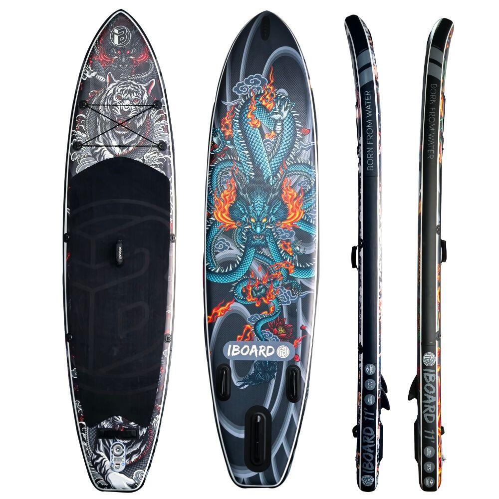 Deska SUP iBoard 11' Black Tiger 4/7