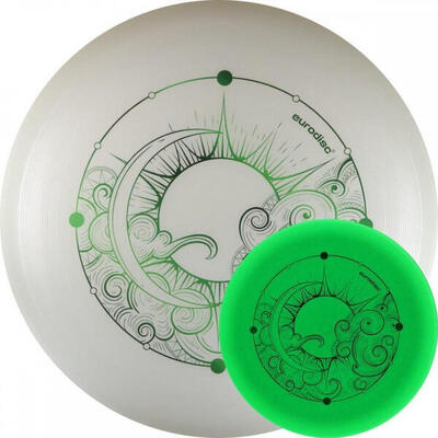 Frisbee Wurfscheibe Eurodisc Superglow 175 gr Blue ED0175SGBL Weiß 23 cm