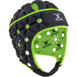 CASQUE RUGBY ENFANT NOIR/JAUNE VERT- AIR - GILBERT