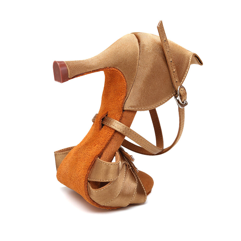 Burtan "Malaga" chaussons de danse salsa bachata kizomba latino - nude 7 cm 7/7