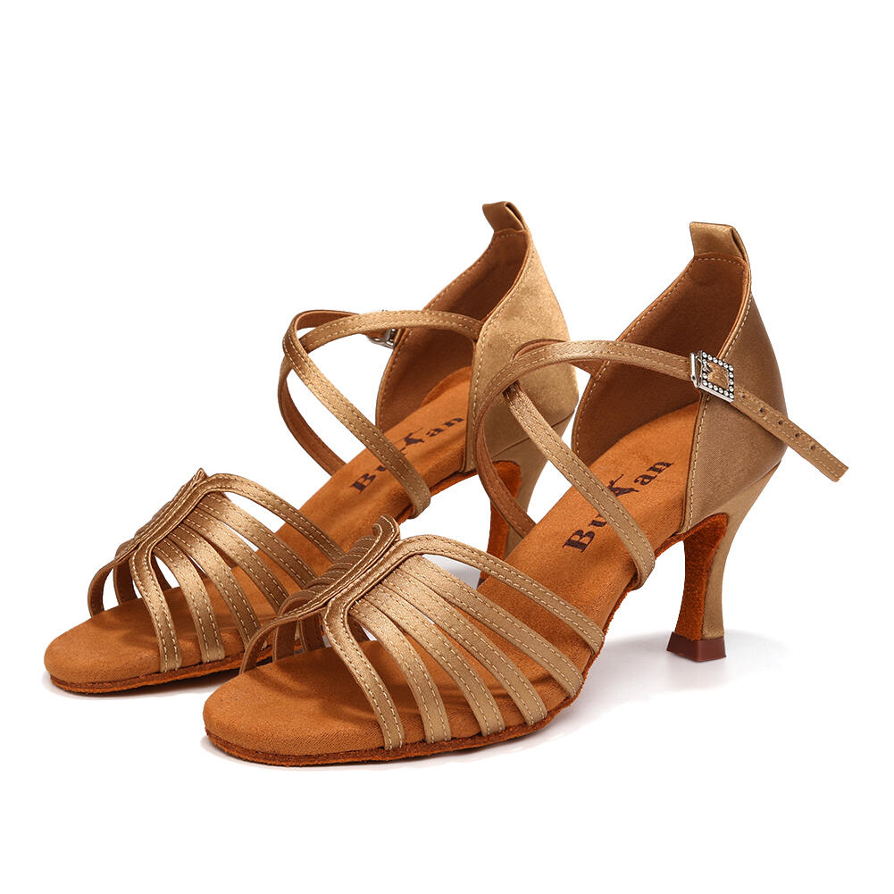 Burtan - Chaussons De Danse "estepona" Salsa Kizomba Bachata Latino - Nude 7 Cm - Demi-pointes - Beige - 41 - Decathlon