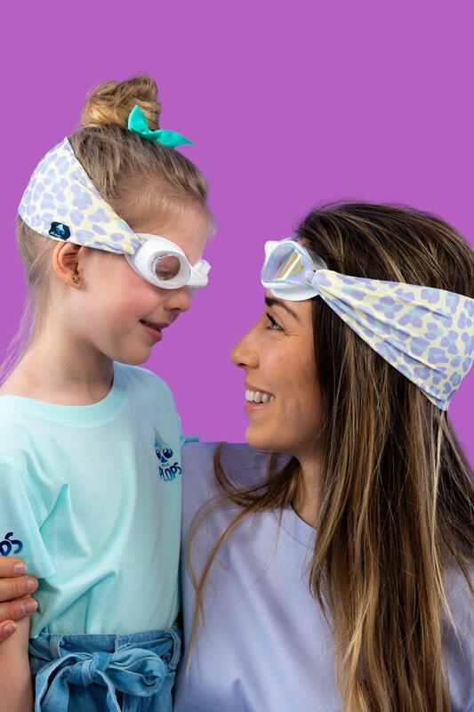 Lunettes Enfant Natation – Bandeau Tout Doux Leopard 3/4