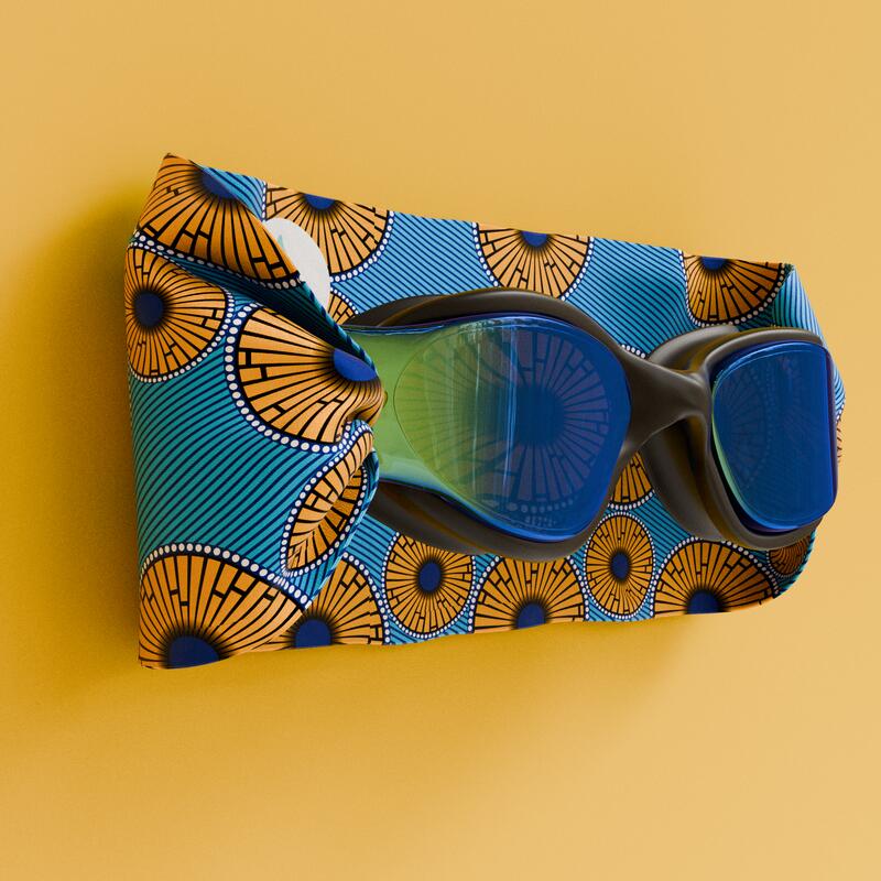 Lunettes Adulte Unisexe Natation Blanc - Bandeau Wax design - Verres Mirroir 2/4