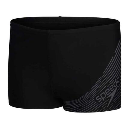 Speedo Jongens Zwemboxer Medley Logo Zwart/Grijs