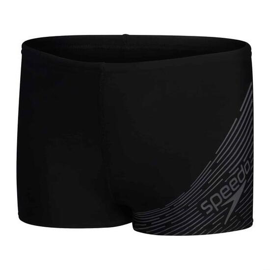 Speedo Jongens Zwemboxer Medley Logo Zwart/Grijs