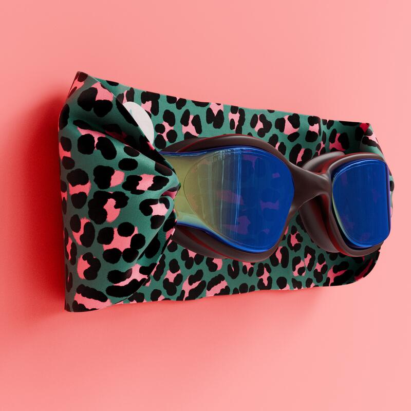 Zwembril volwassenen – Leeftijd 11+ – Wit – Leopard Green Pink 2/7