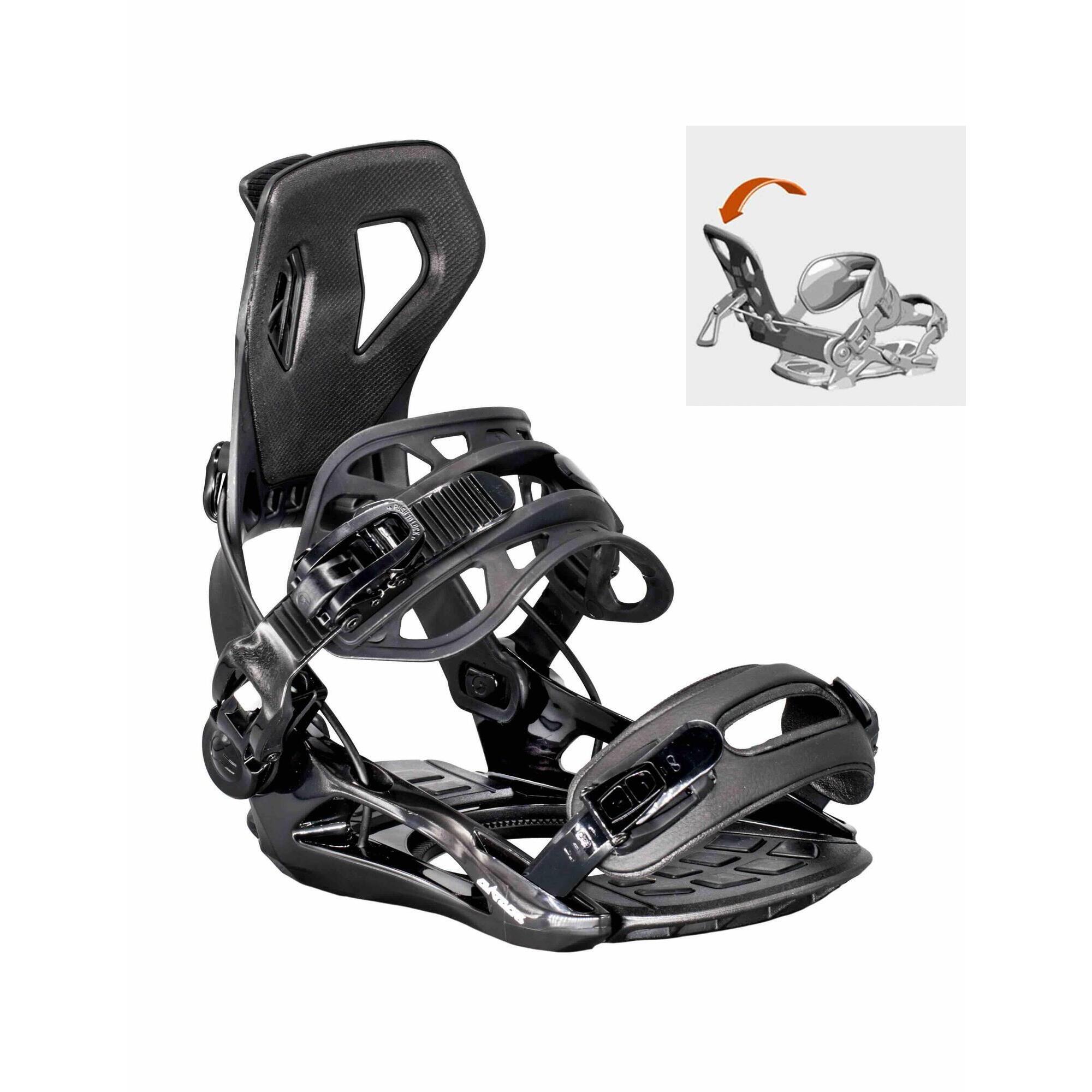 Airtracks - Fixation De Snowboard Master Pro Système Fastec Multientry - Fixation De Snowboard - Noir - 48 Xl - Decathlon