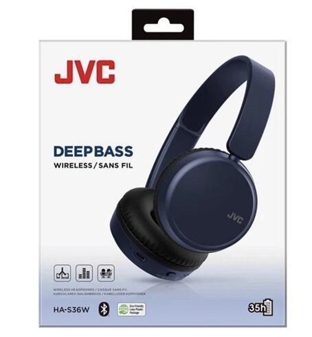 JVC Deep Bass Wireless Bluetooth Headphones HAS36- Blue