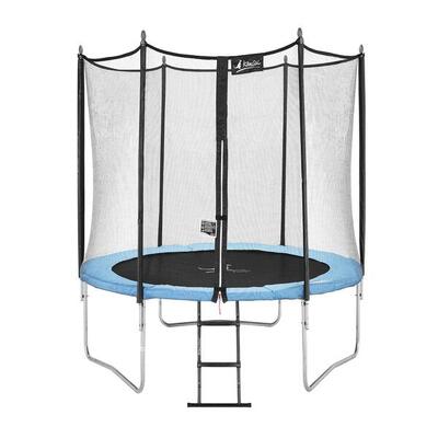 250 cm Gartentrampolin + Sicherheitsnetz + Leiter | CE/EU-Normen