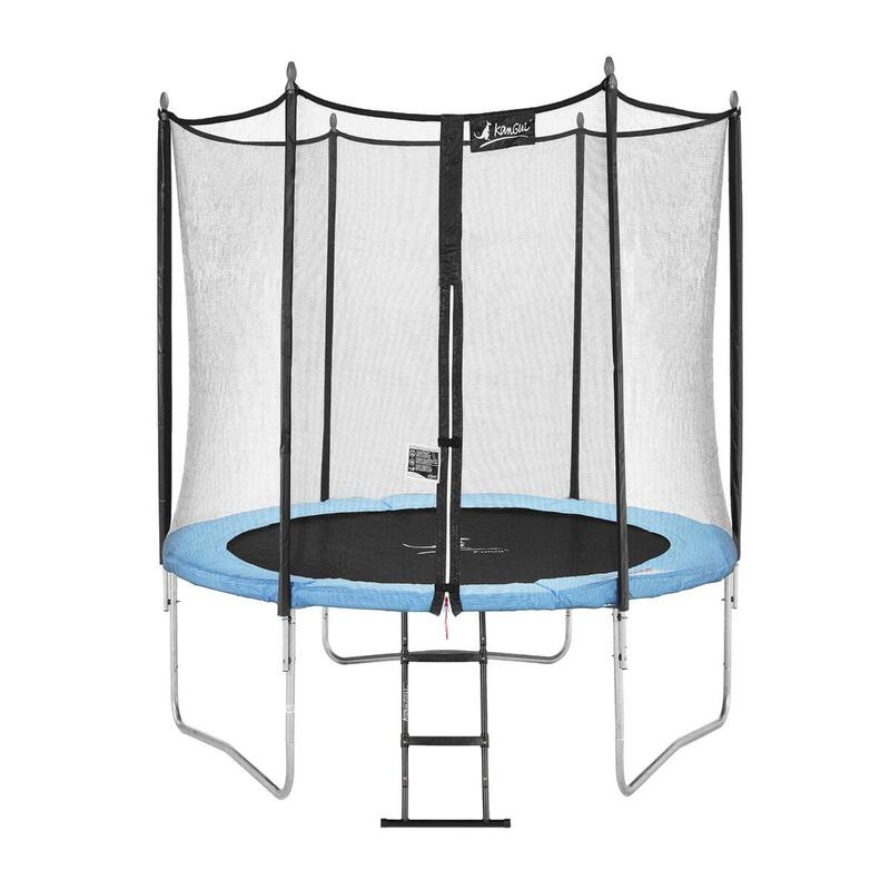 Trampoline de jardin 250 cm + filet de sécurité + échelle | Normes CE/EU
