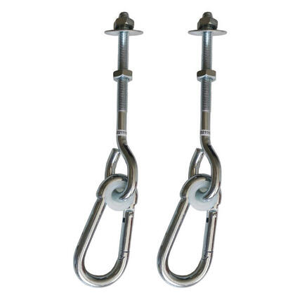 Lot de 2 crochets avec mousquetons pour agrès