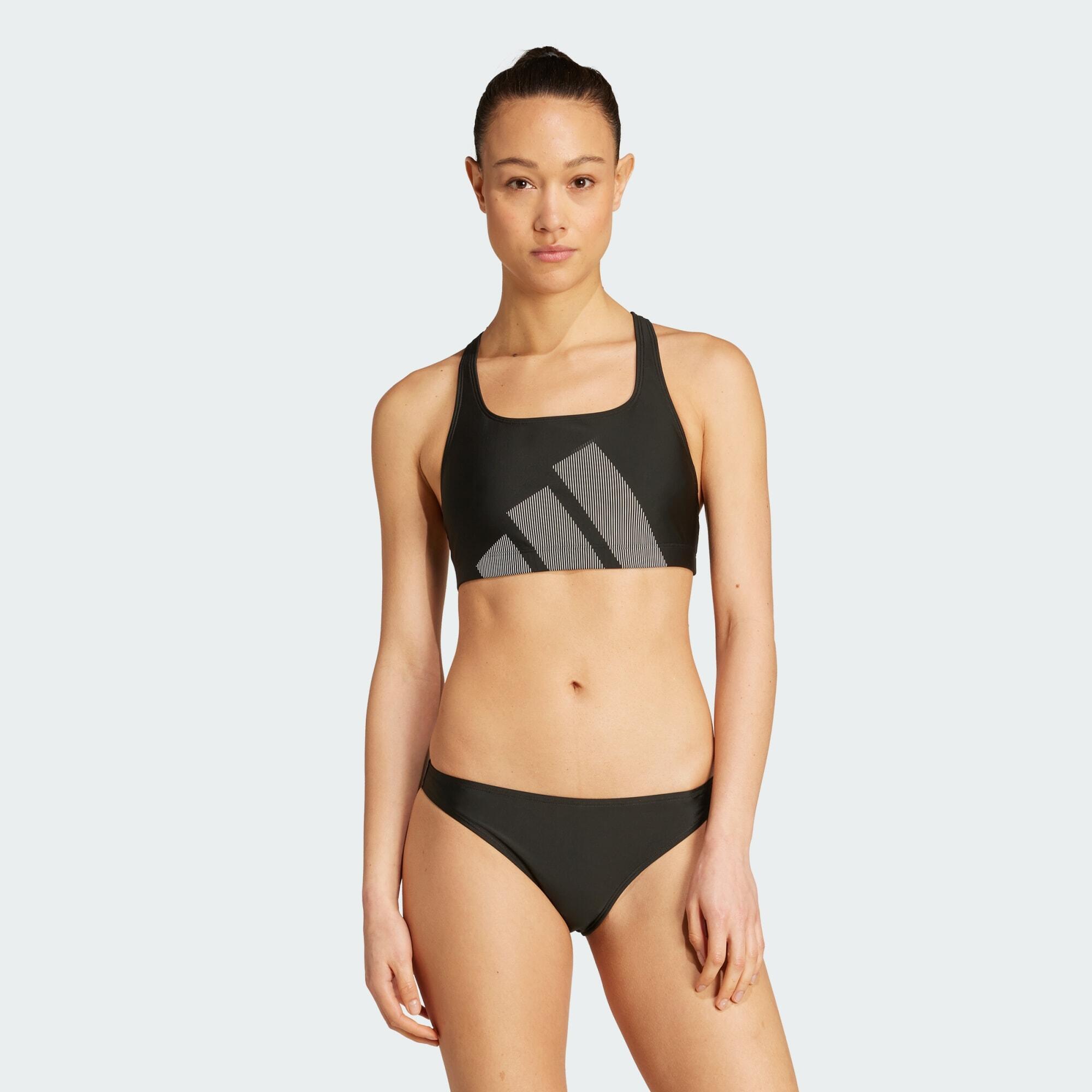 Adidas - Ensemble Bikini Dos En C Big Bars - Maillot De Bain 2 Pièces (bikini) - Noir - 28 - Decathlon