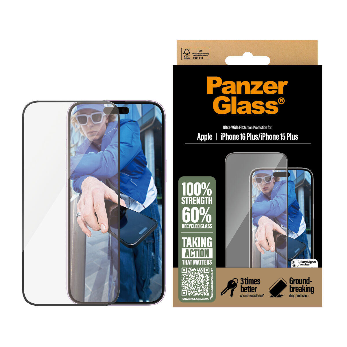 Protection pour Écran Panzer Glass 2863 Transparent 2/3