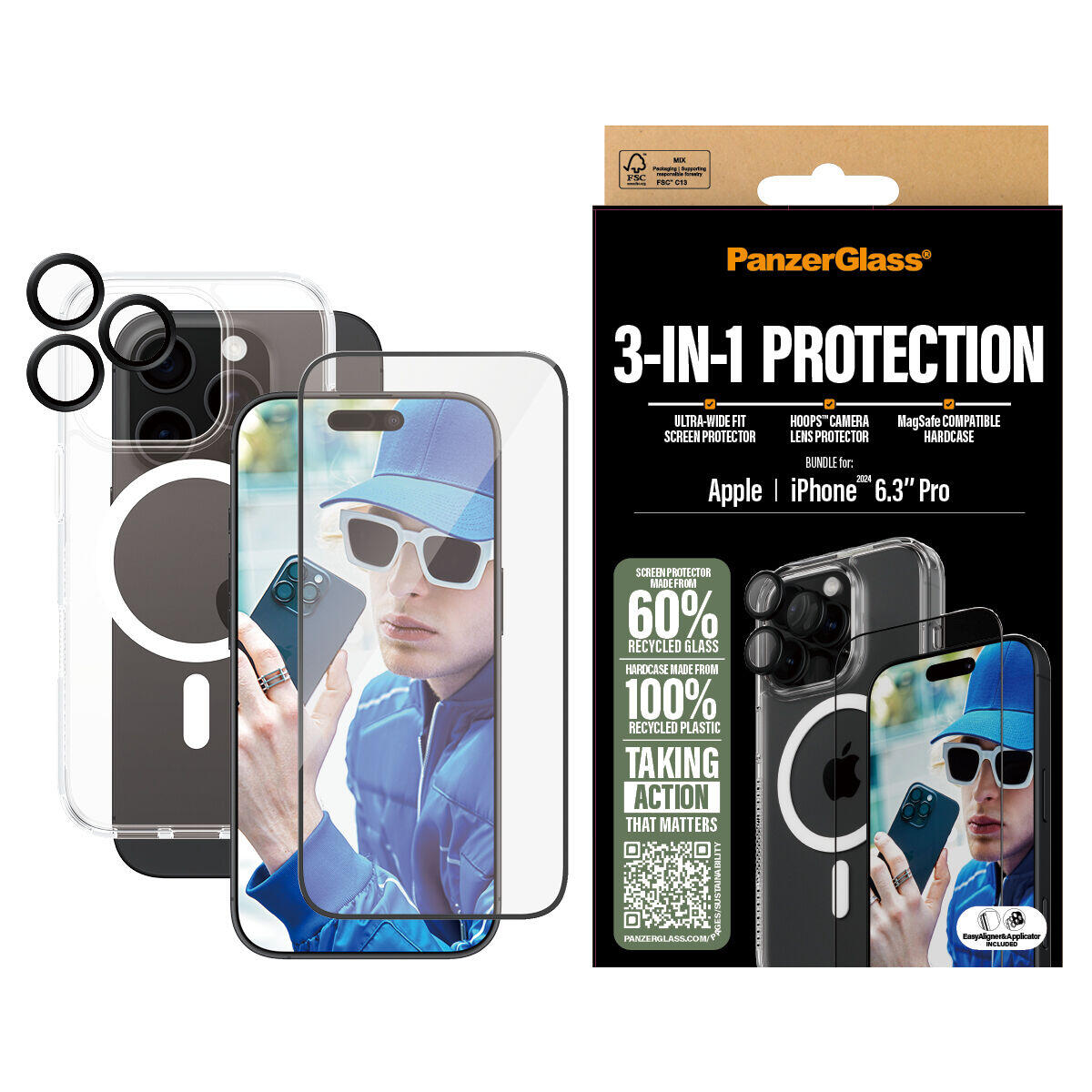 Protector de Pantalla Panzer Glass B1292+2862+1284 Transparente 4/5
