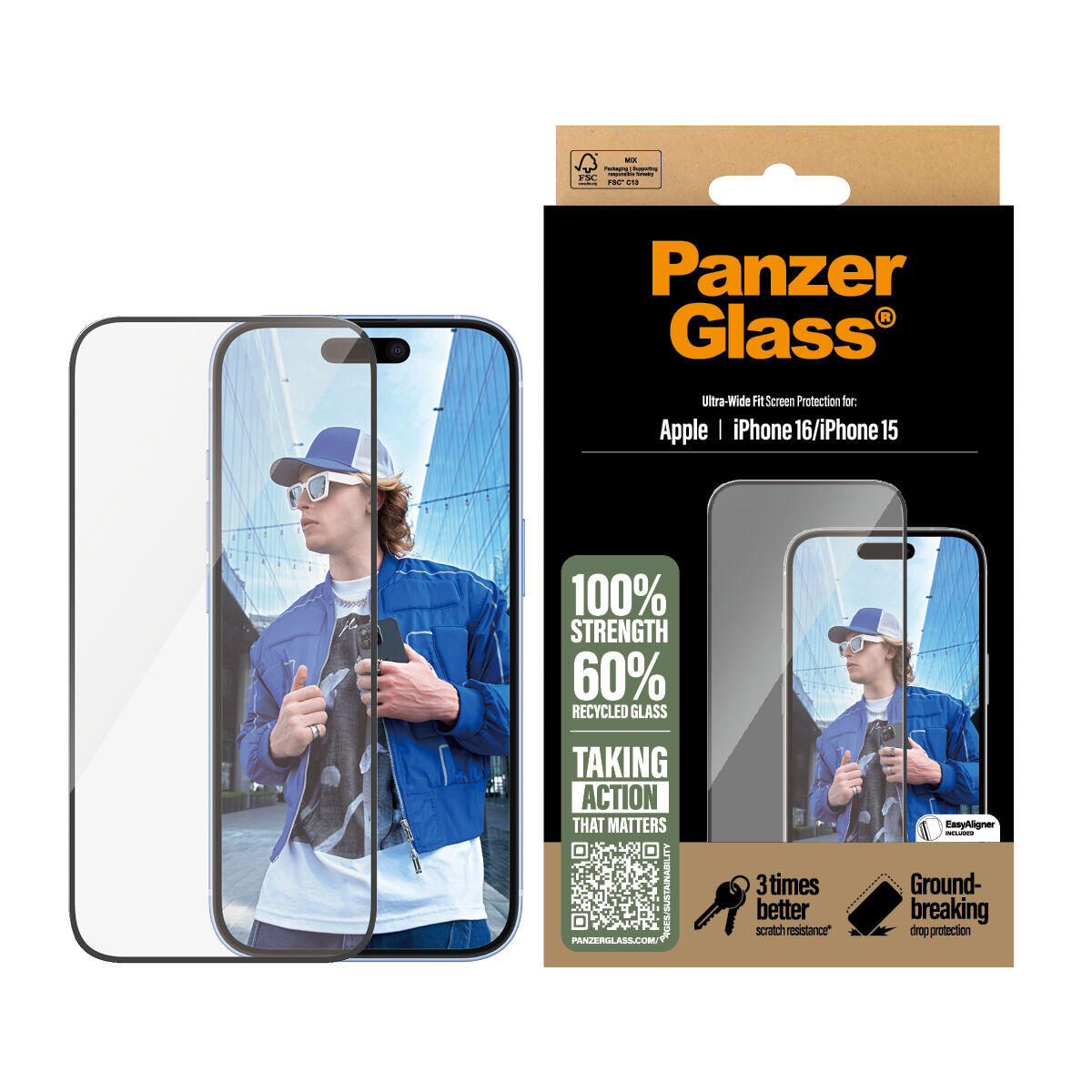 Protetor de ecrã panzer glass 2861 transparente