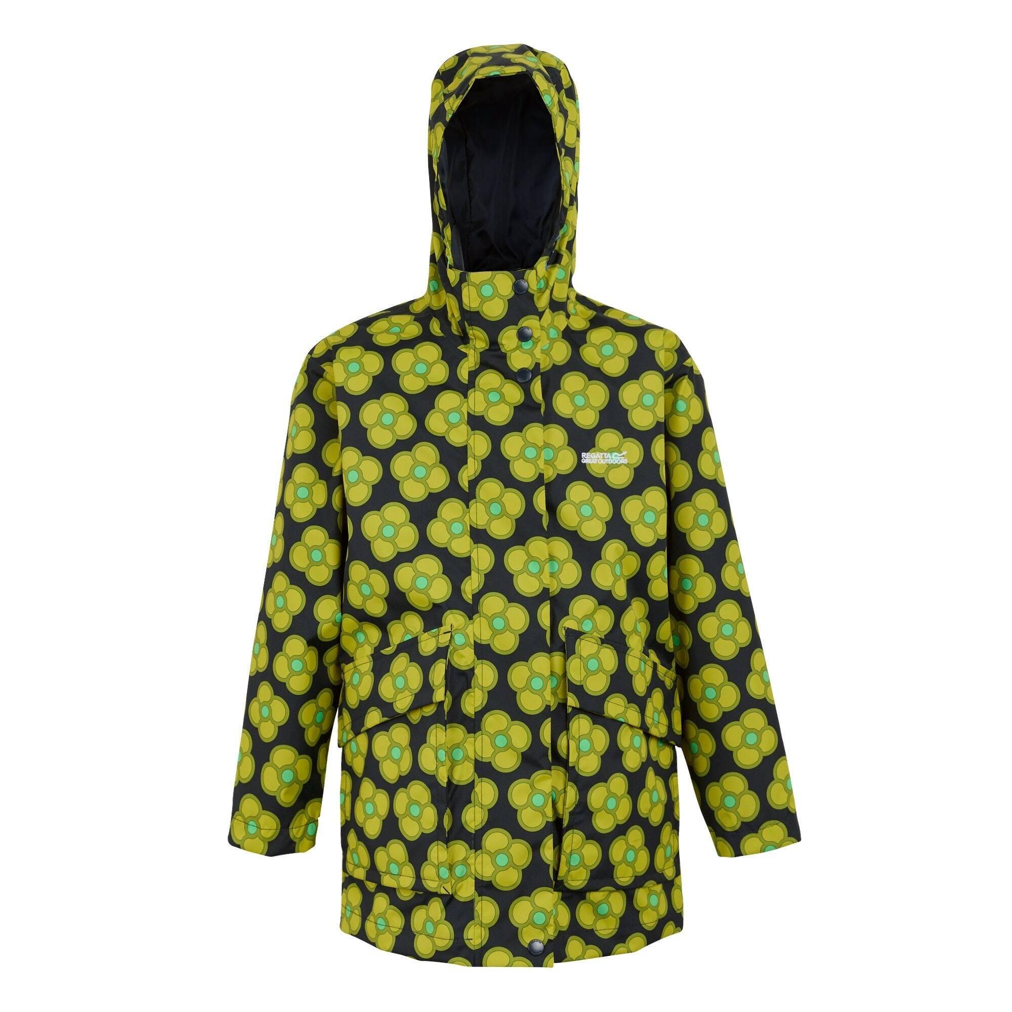 Regatta Childrens/Kids Orla Kiely Swing Spinning Flower Waterproof Jacket