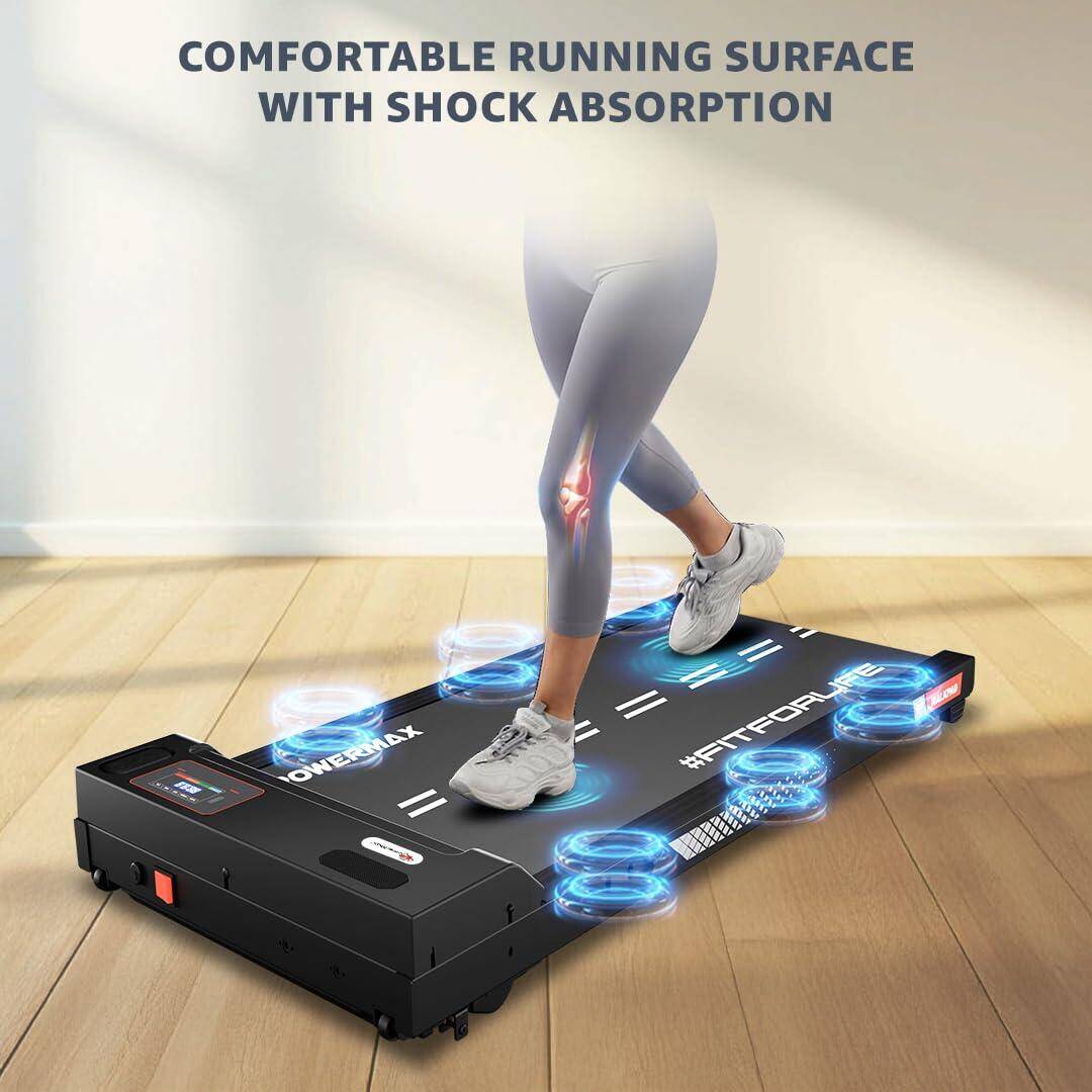 PowerMax Fitness WALKPAD (3HP Peak) Compact Motorized Treadmill for Home-Office use with Remote Control, Max User 110kg, Top Spe -  5