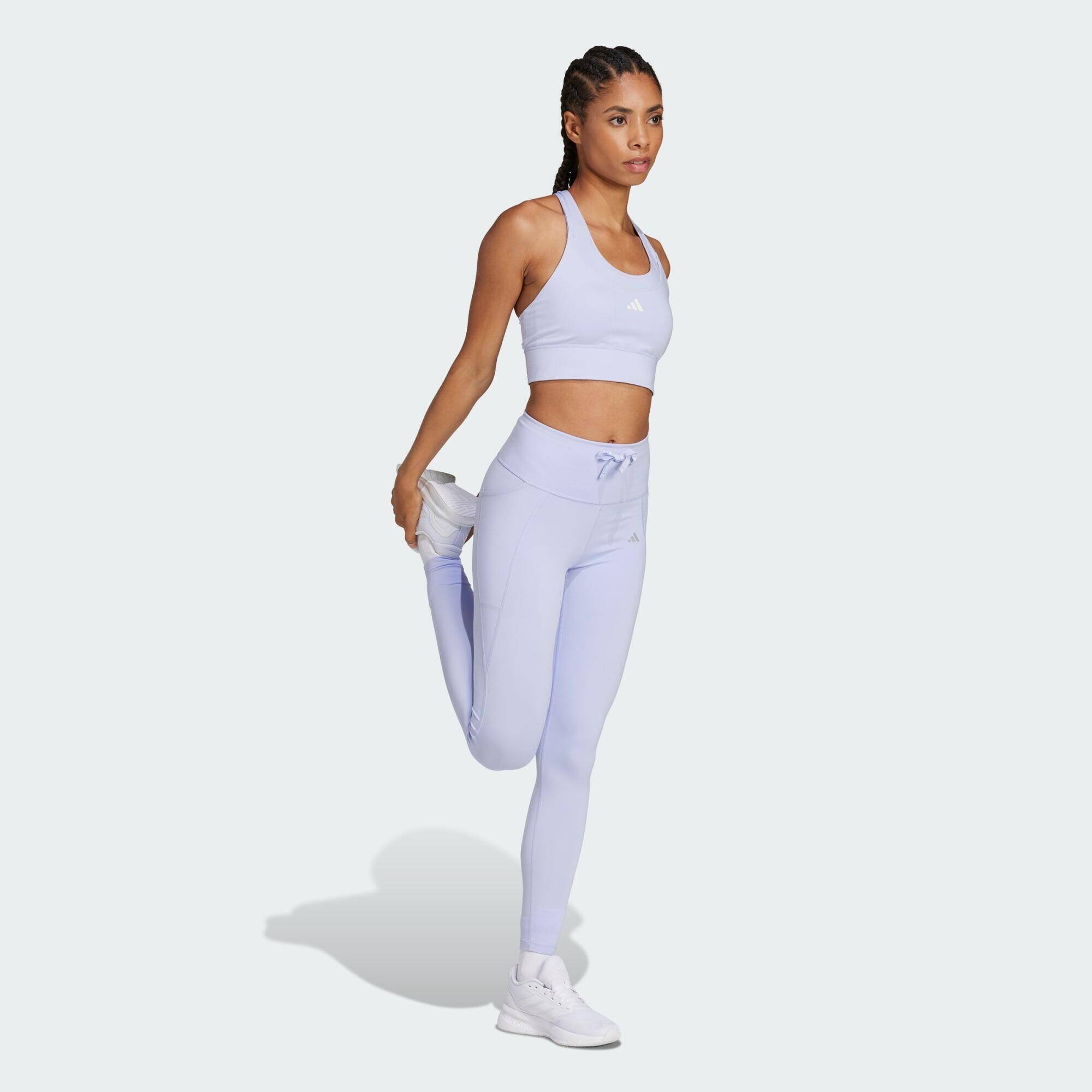 Adidas Run Ess 1/1 TGT Women Running Tights Purple -  3