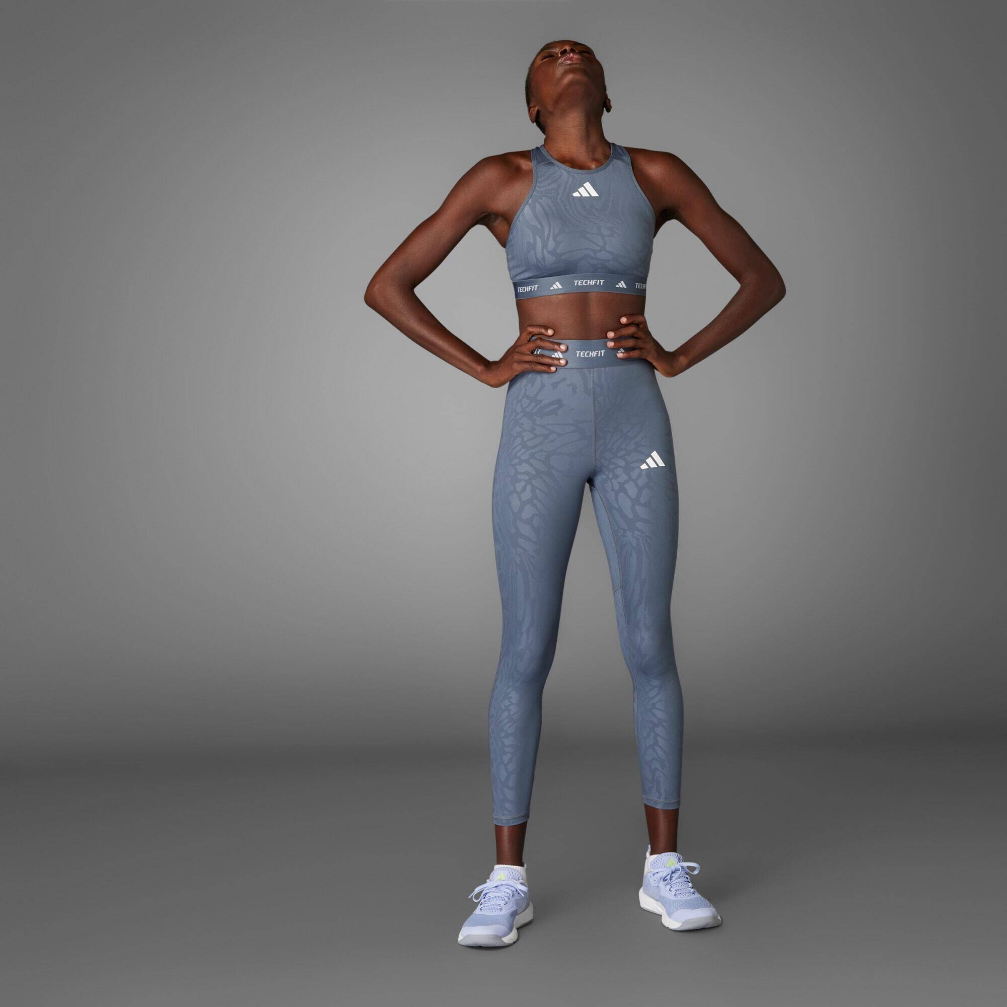 Adidas TF PRINT 7/8 L Women Training Tights Black -  5