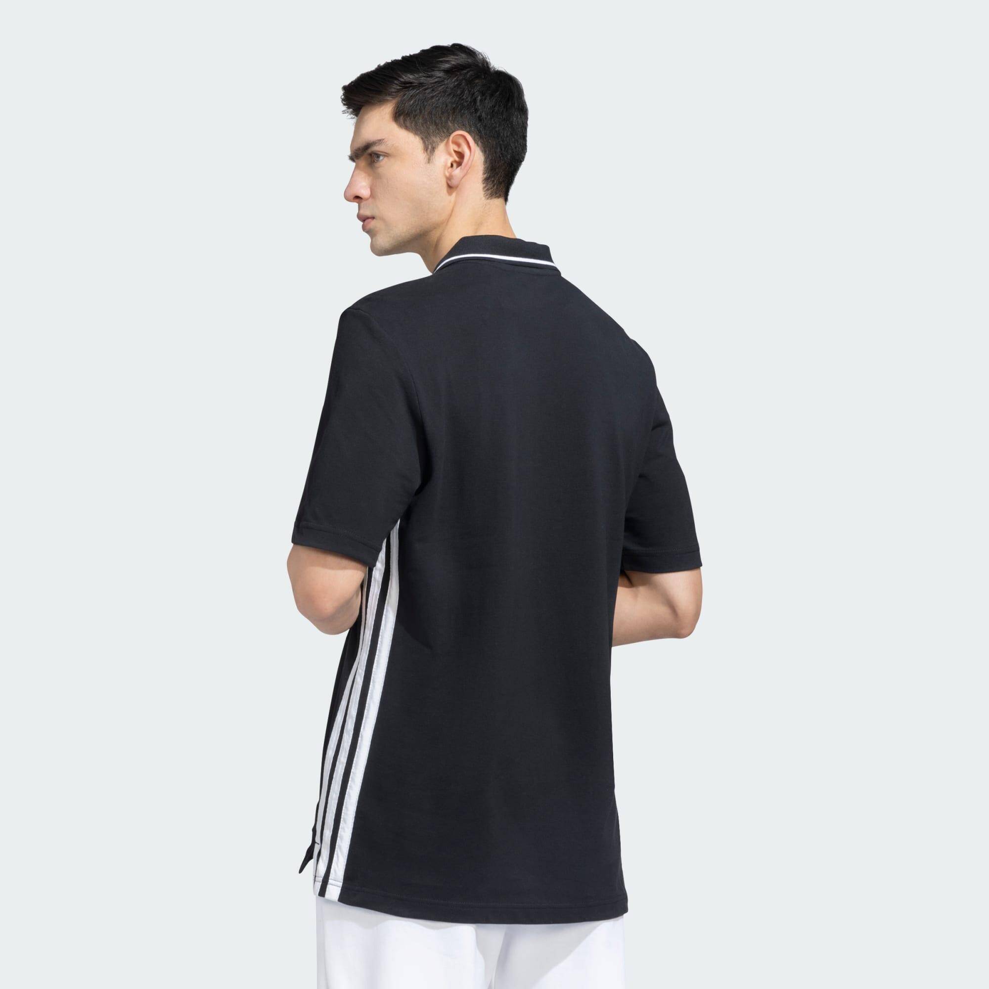 Adidas M 3S PQ PS Men Sports Polo Shirts Black -  3