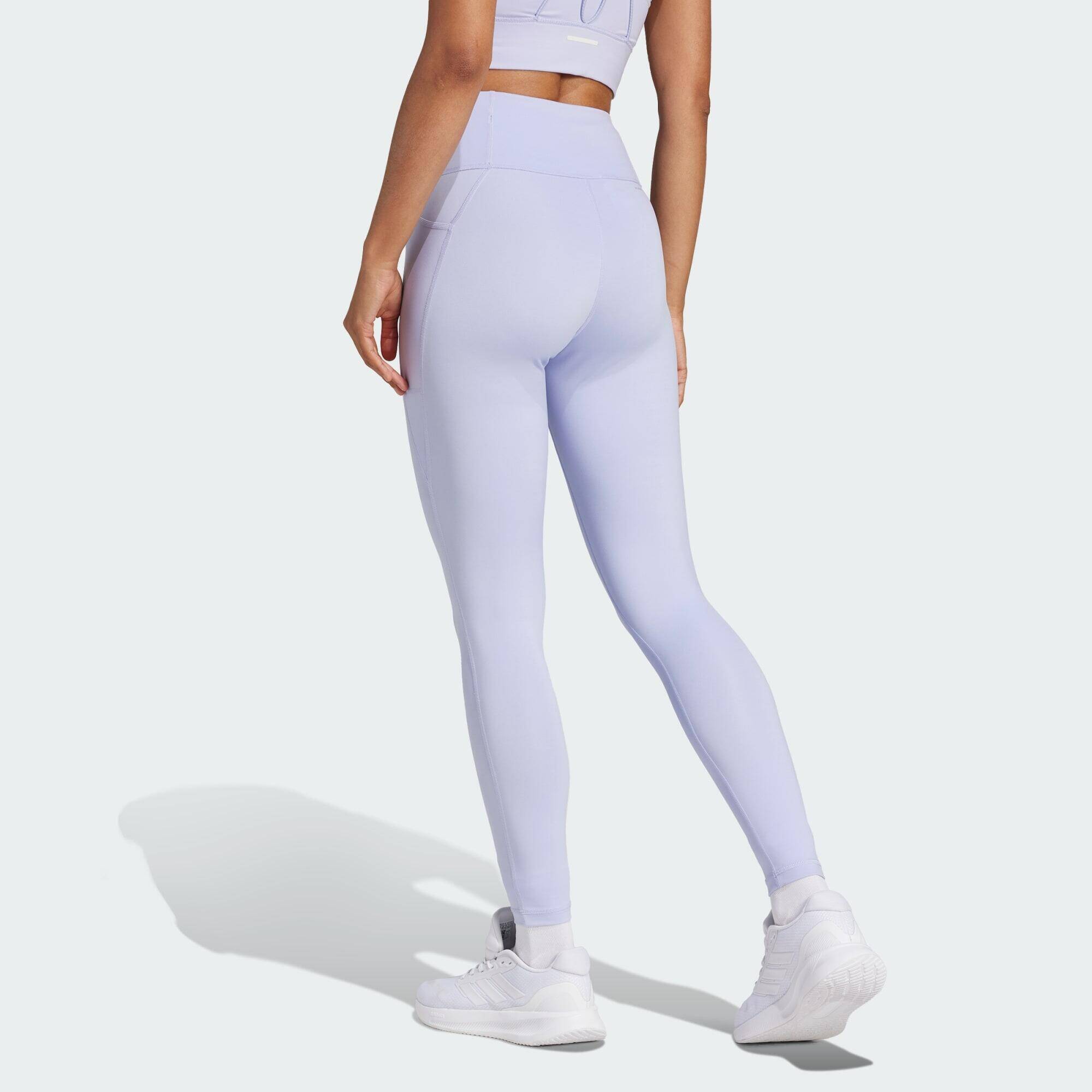 Adidas Run Ess 1/1 TGT Women Running Tights Purple -  2