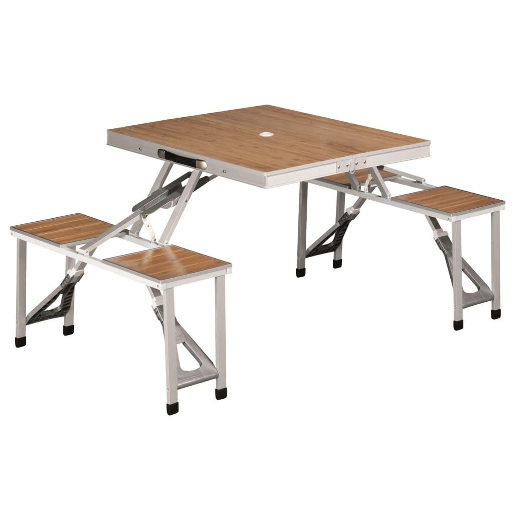 Outwell mesa de campismo dobrável dawson bambu