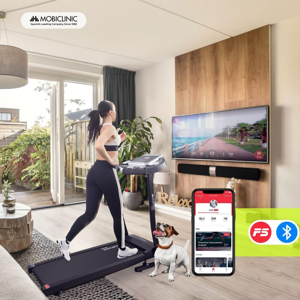 Tapis de course pliable inclinable Bluetooth Compact 12km/h 139x62x114cm 4/7