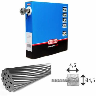 Elvedes schakel binnenkabel 2250mm rvs ø1.1mm voor shimano (100 stuks)