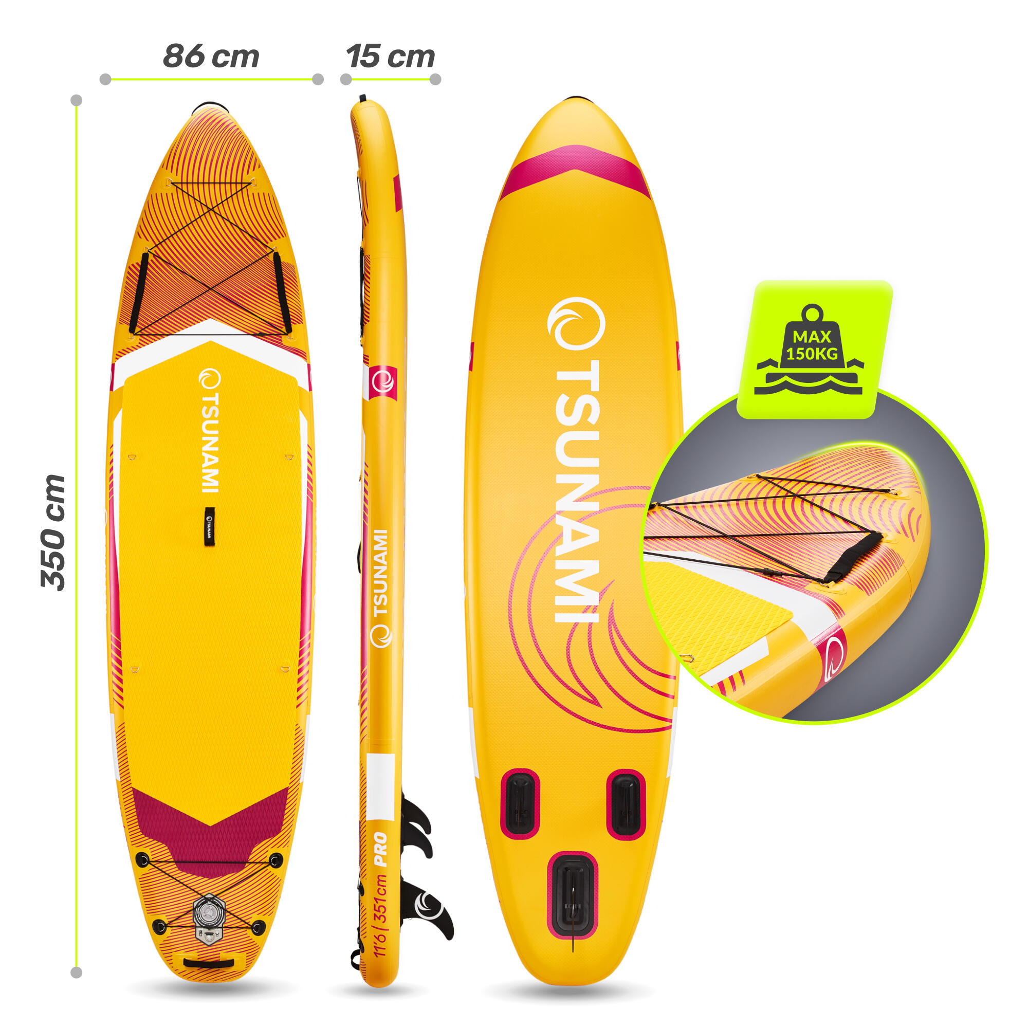 Tavola SUP gonfiabile allround unisex PRO multicolore TSUNAMI 5/7