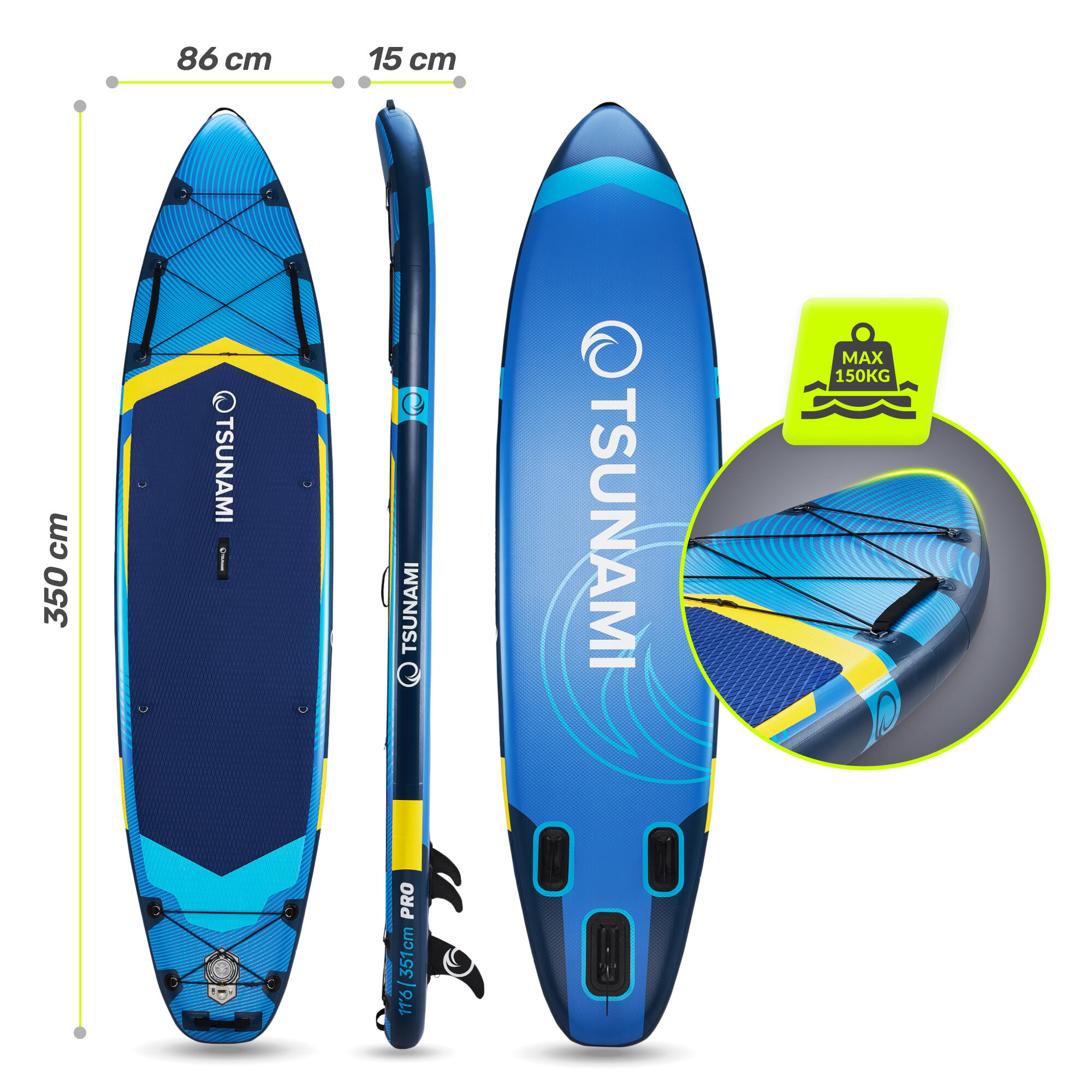 Tavola SUP gonfiabile allround unisex PRO multicolore TSUNAMI 2/7