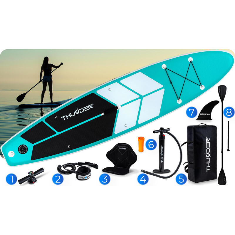 Nafukovací SUP prkna doplňky THUNDER COAST-MINT 320 cm