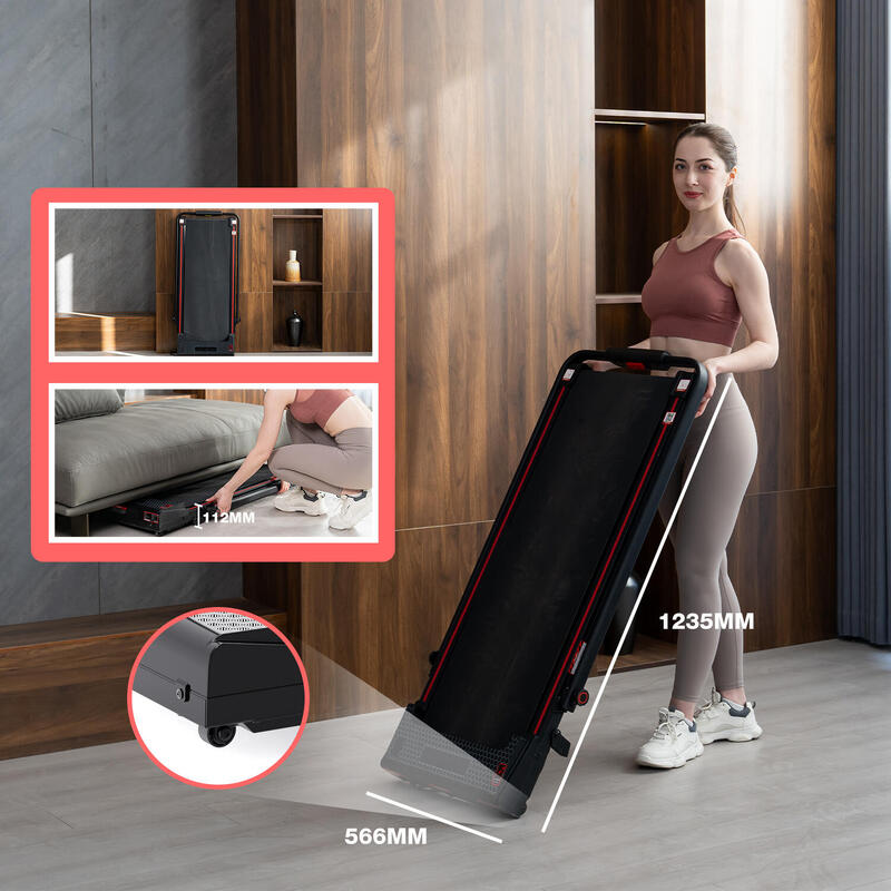 Tapis de Course Pliable-ZX2-Inclinaison 3.3%-1400W-12km/h-Télécommande