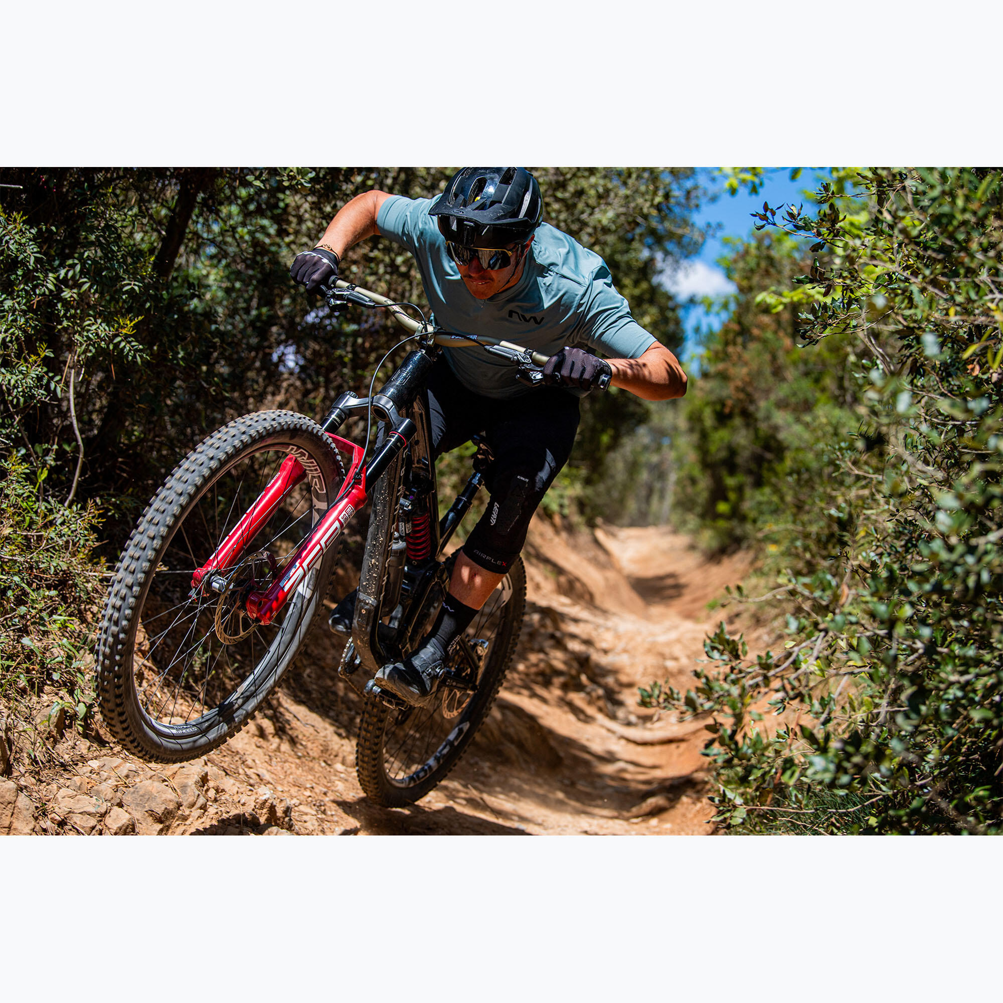 Koszulka rowerowa mtb gravel NORTHWAVE Xtrail Jersey zielony 3/5