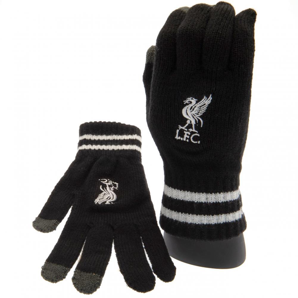 Liverpool FC Childrens/Kids Knitted Crest Touch Gloves