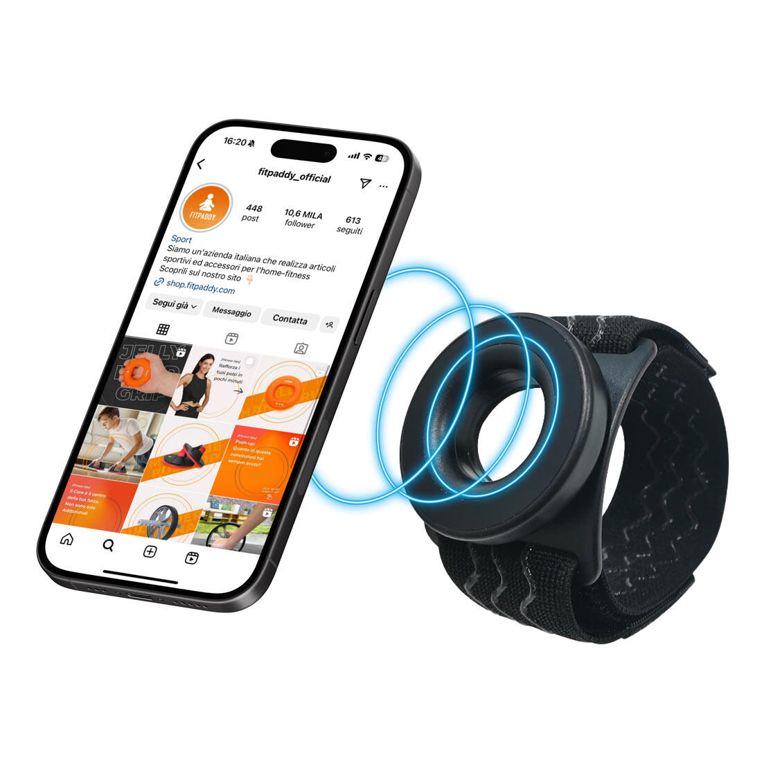 FITPADDY Supporto smartphone da braccio compatibile MagSafe, stabile, comodo e universale