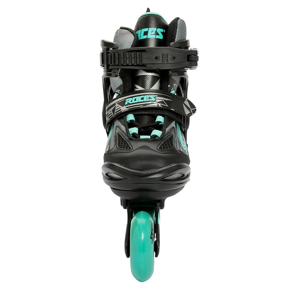 Inline Fitness Skates Moody TIF - Girl's - Adjustable - Black - Green 3/10