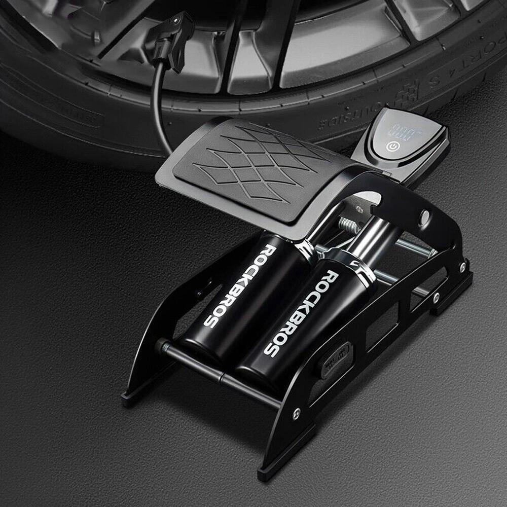 Pompa a Pedale Rockbros con Display - Nera 6/7