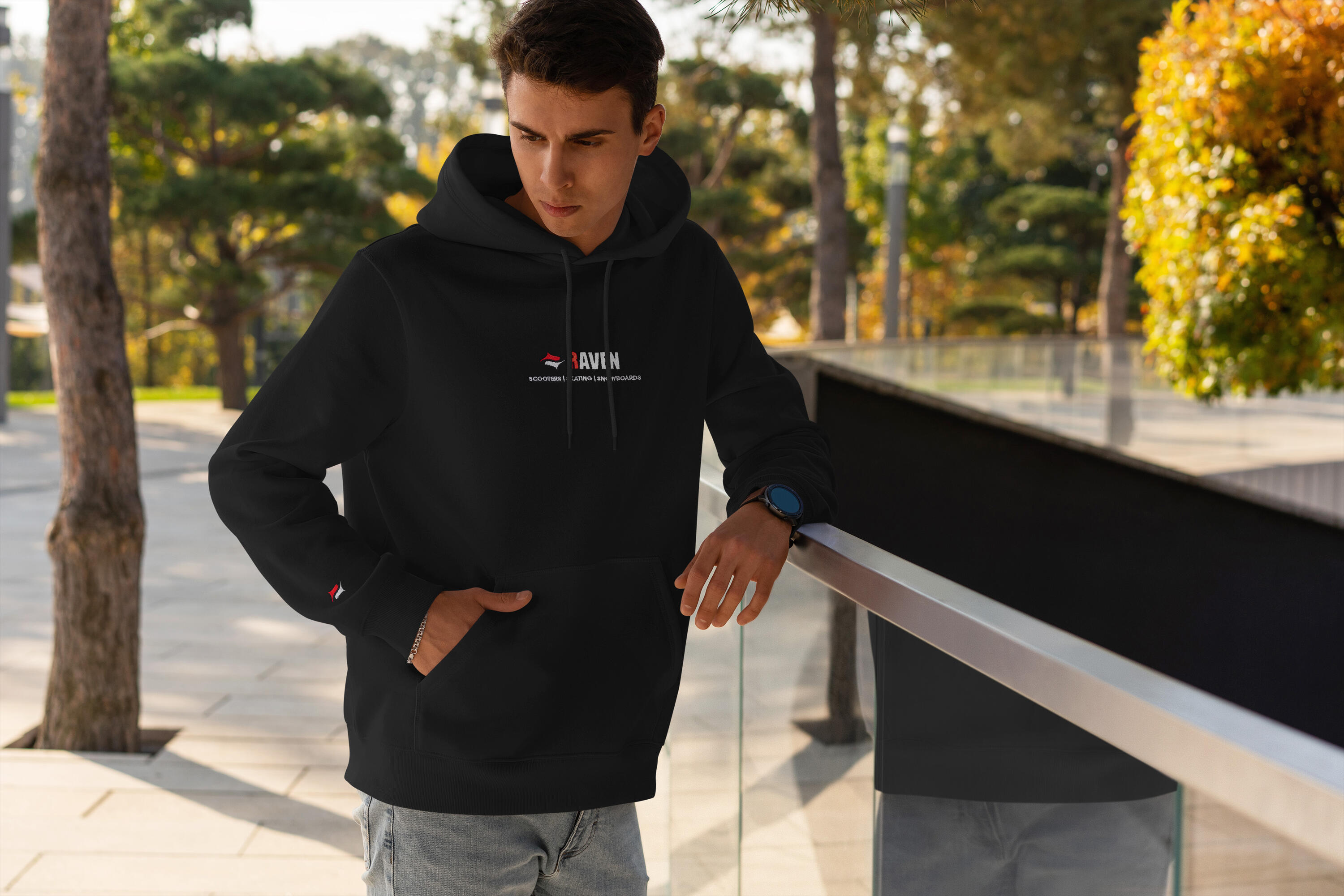 Sudadera deportiva canguro de hombre 3/7
