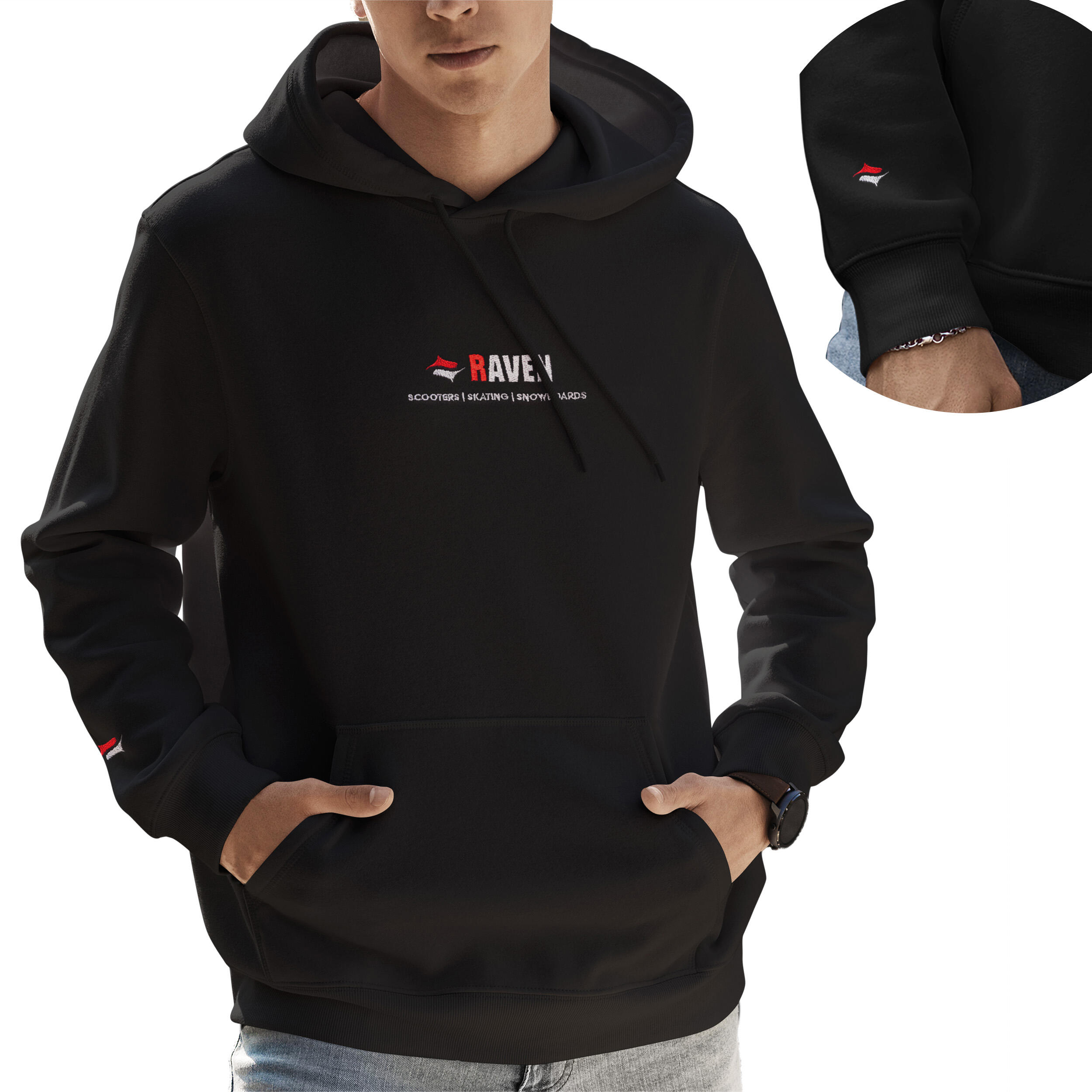 RAVEN Heren kangoeroe sport sweatshirt