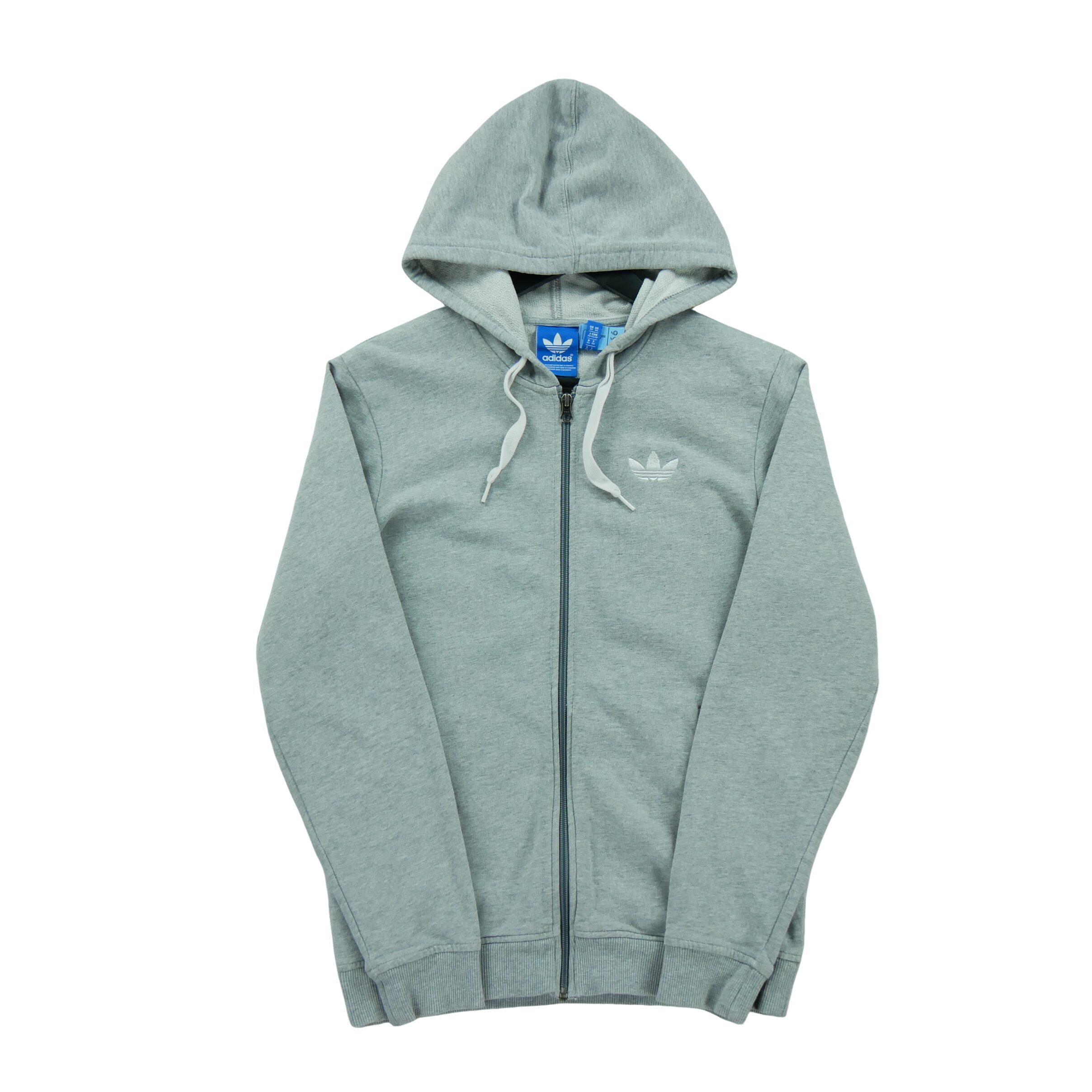 ADIDAS Segunda Vida - Moletom Cinza com Zíper Completo para Mulheres - Como novo