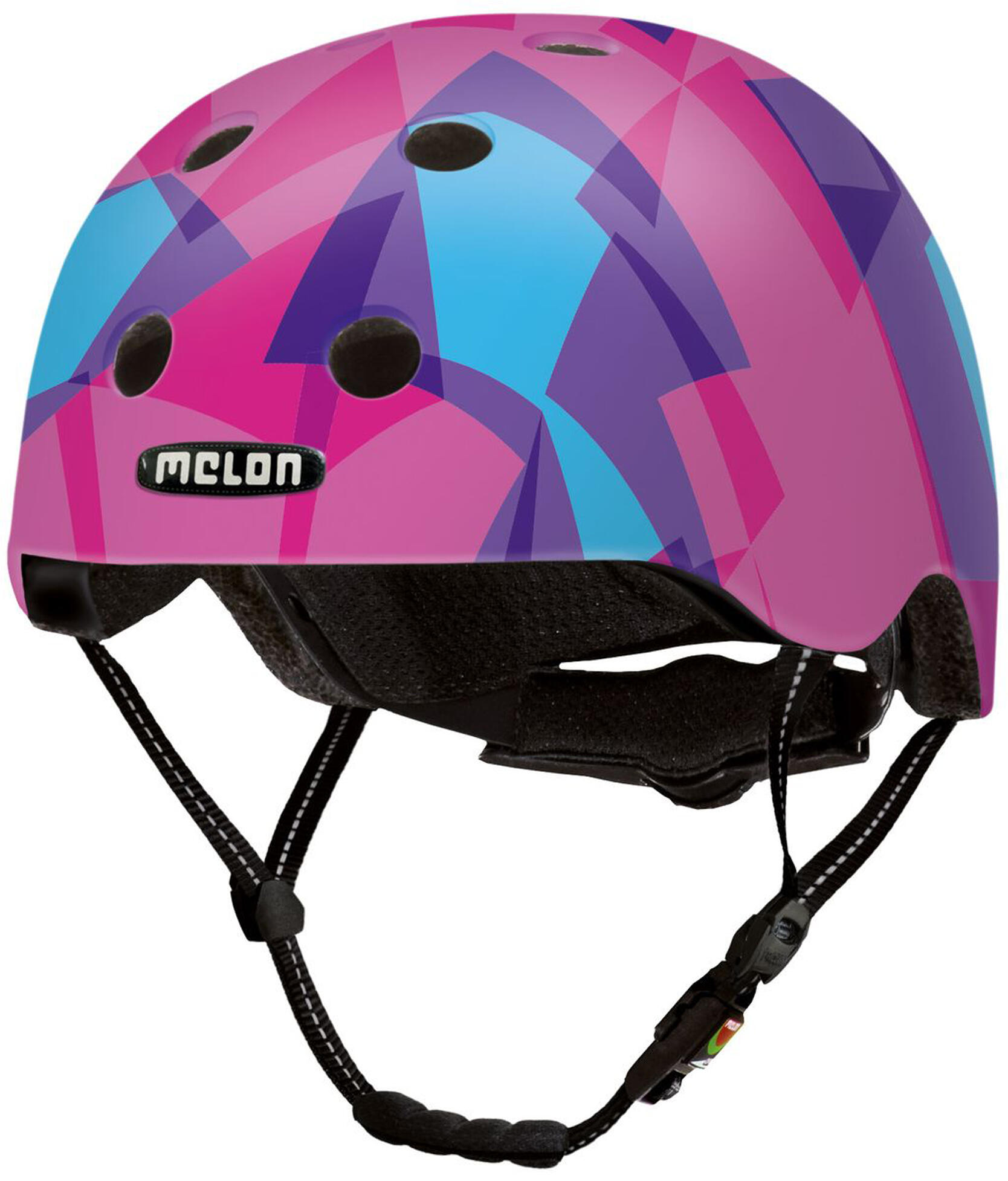 MELON Melon Urban Active fietshelm roze en blauw maat 46-52 cm