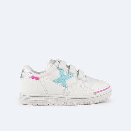 Zapatilla de fútbol sala MUNICH G3 Kid VCO para niño/a blanco
